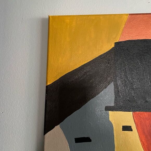 Abstract Art Acrylic Painting Cubism 16*20 on canvas Wall Art - Picture 2 of 5